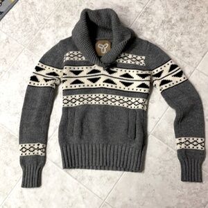 Aritzia, tna wool Aztec cowl neck sweater
